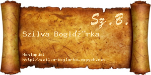 Szilva Boglárka névjegykártya